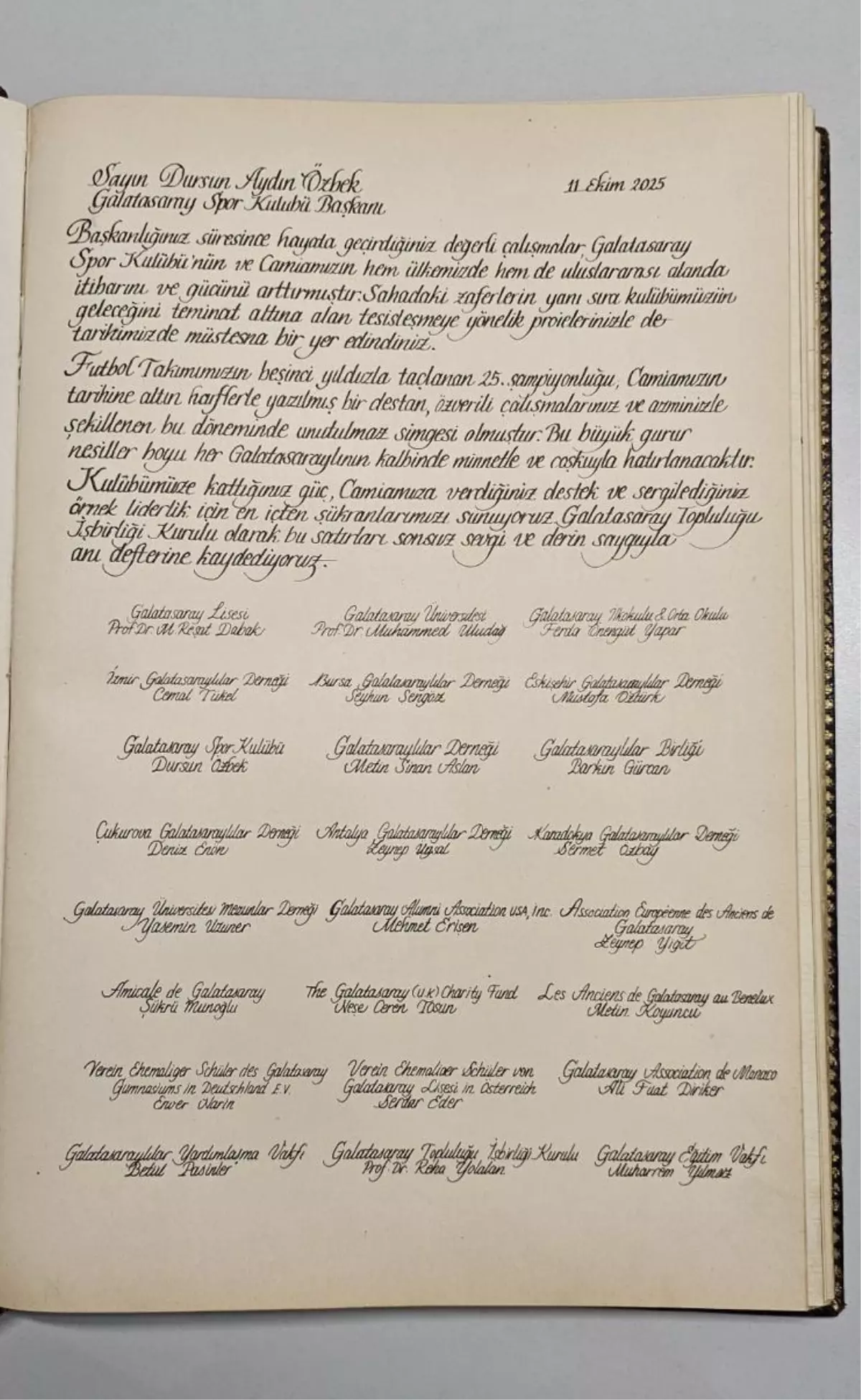 galatasaray lisesinden baskan ozbeke tesekkur yazisi iOWAERLz